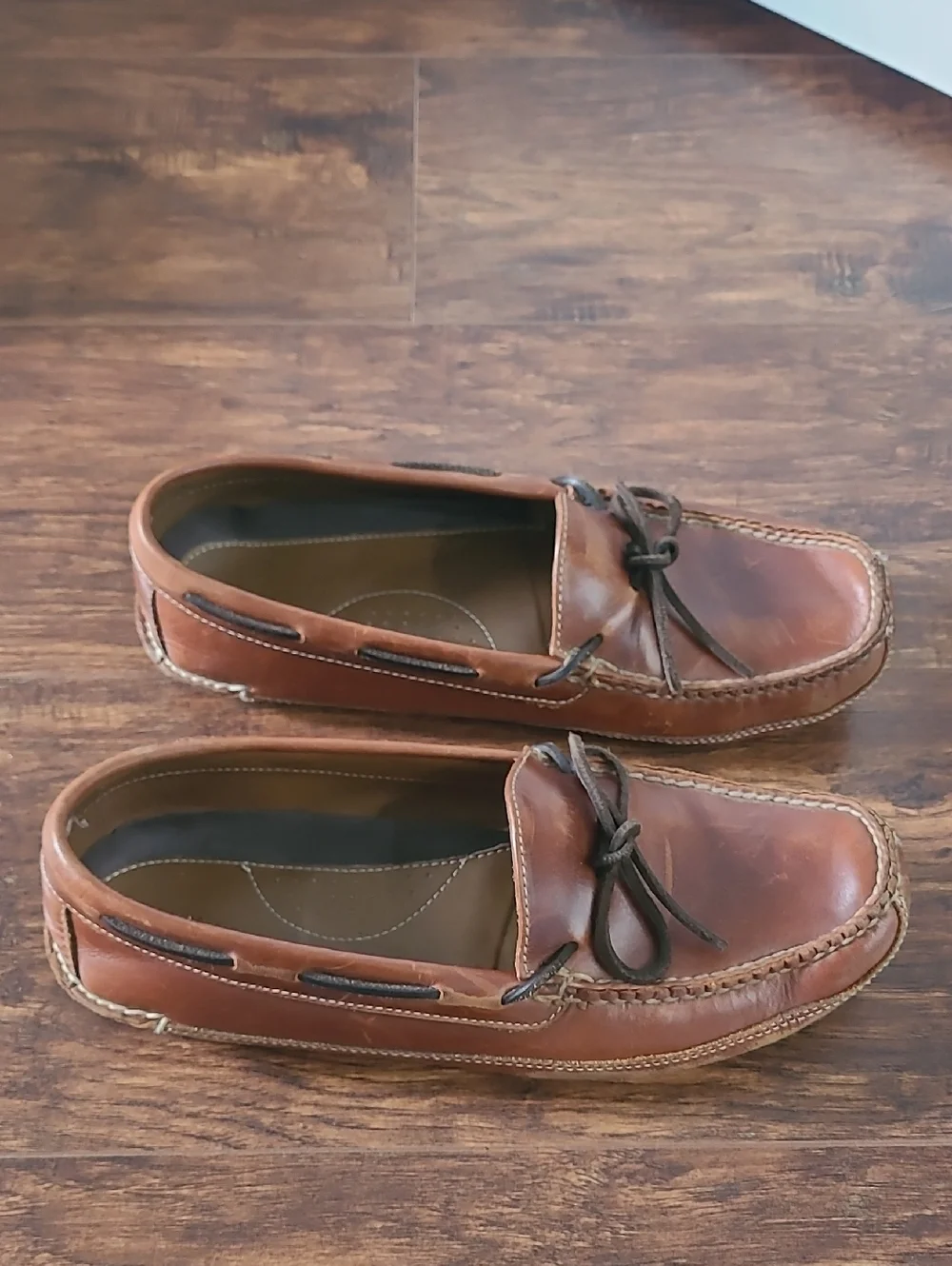 L L Bean Double Sole Men's Classic Leather Driving Moccasins - Brown Size 11